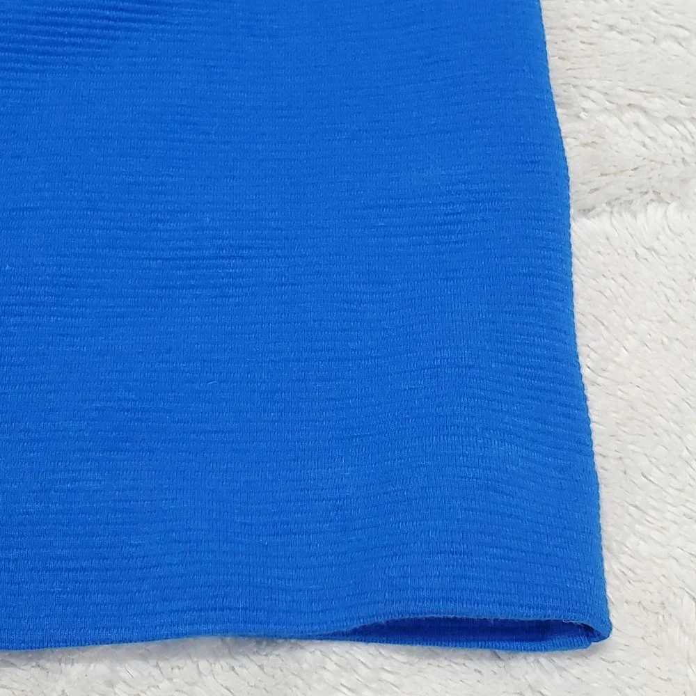 Boden Blue Classic Office Work Ribbed Long Sleeve Shift Dress 10 Dressy Simple - Picture 3 of 8